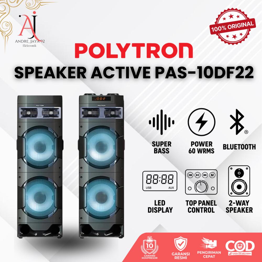 POLYTRON  PAS-10DF22 Speaker Active Bluetooth Full Bass Garansi Resmi