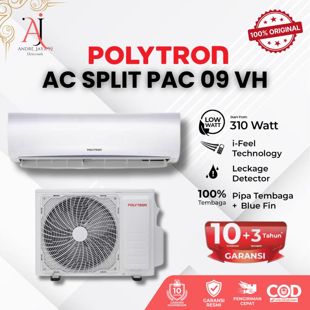 POLYTRON PAC-09VH AC STANDARD 1 PK Deluxe Turbo Sleep Mode Garansi Resmi