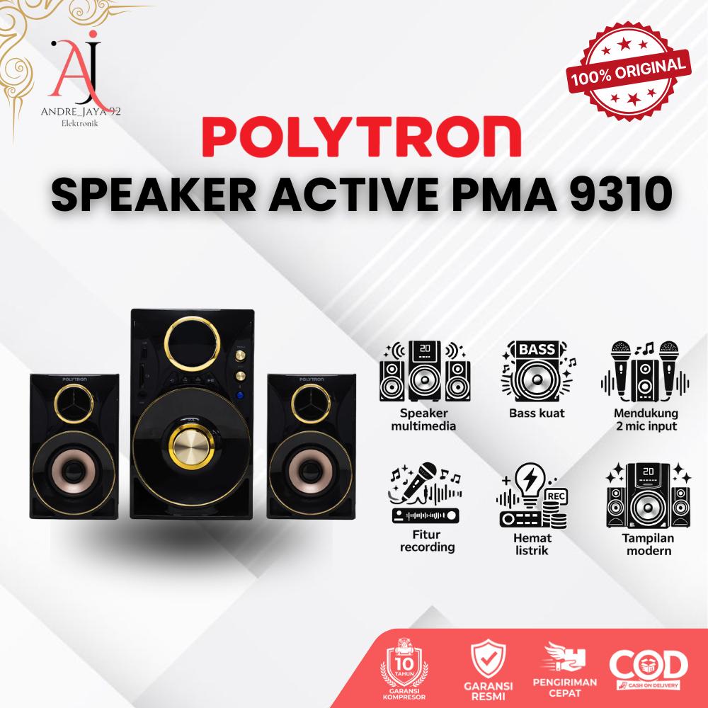 POLYTRON PMA-9310 Speaker Active Full Bass Hemat Listrik Garansi Resmi