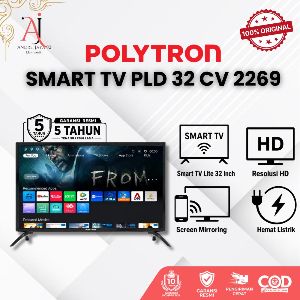 POLYTRON PLD-32 CV 2269 Smart Tv LED 32Inch Full HD Garansi Resmi