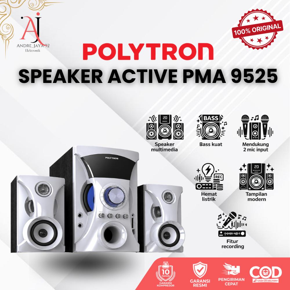 POLYTRON PMA 9525 Speaker Multimedia Full Bass Hemat LIstrik Garansi Resmi