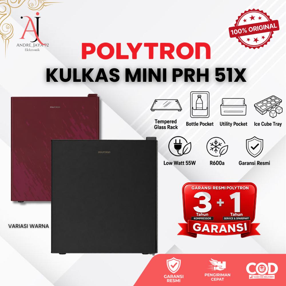 POLYTRON PRH 51X Kulkas Mini 1 Pintu 50Liter Lowwatt Garansi Resmi