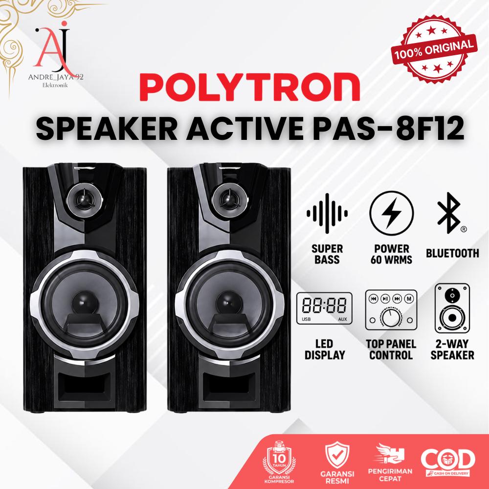 POLYTRON PAS-8F12 Speaker Active Bluetooth 8Inch Fitur Multimedia Garansi Resmi